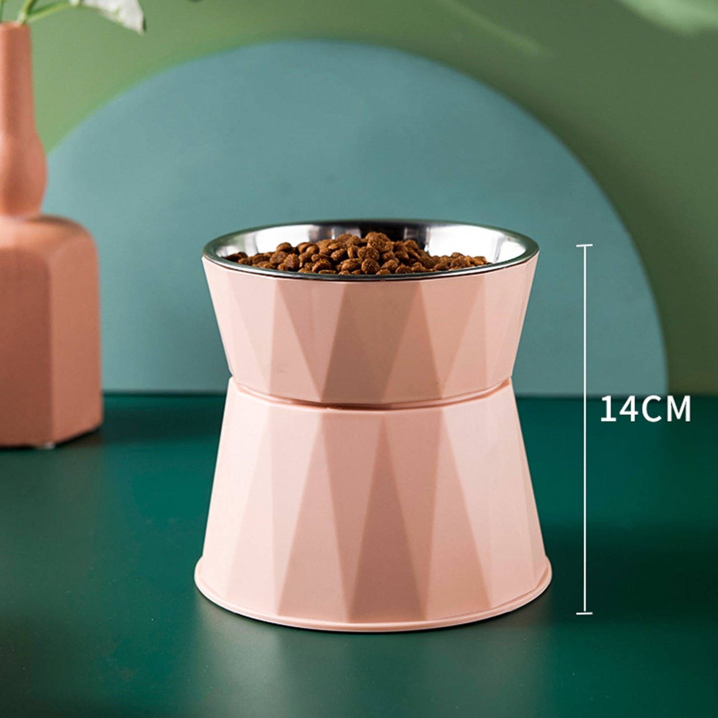 Dog Bowl Raised Cat Food Water Bowls with Detachable Elevated Stand Pet Stainless Steel Feeder Bowl No-Spill Anti Slip
