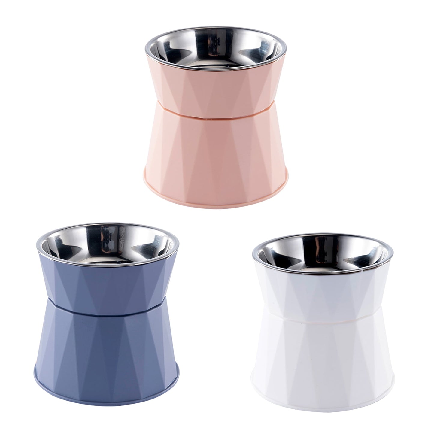 Dog Bowl Raised Cat Food Water Bowls with Detachable Elevated Stand Pet Stainless Steel Feeder Bowl No-Spill Anti Slip