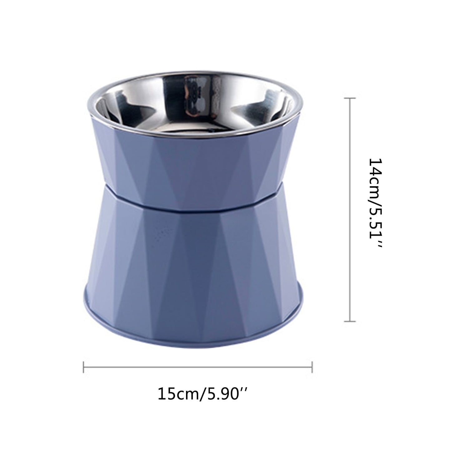 Dog Bowl Raised Cat Food Water Bowls with Detachable Elevated Stand Pet Stainless Steel Feeder Bowl No-Spill Anti Slip