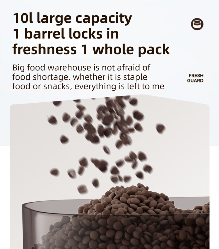 10L Smart Vacuum Pet Food Storage Container - Moisture & Insect Proof, Constant Pressure Paws-Keep-Fresh